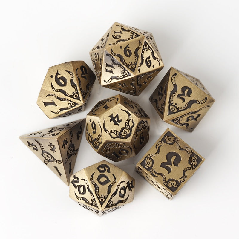 Eye of Vecna Metal DND Dice 7 Set