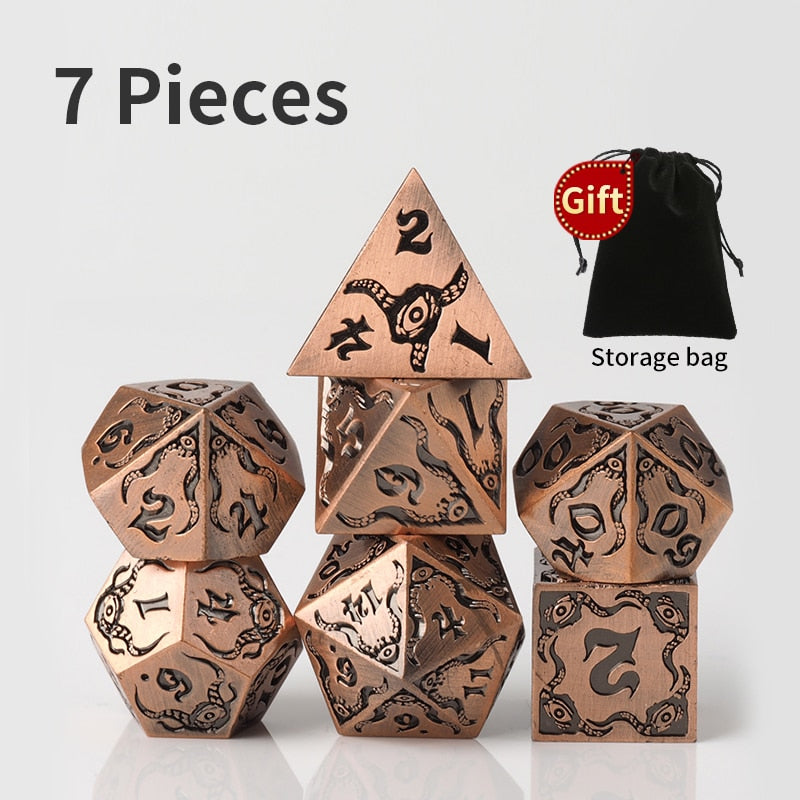 Eye of Vecna Metal DND Dice 7 Set