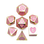 Load image into Gallery viewer, Bardic Love Metal DND 7 Dice Set
