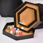 Load image into Gallery viewer, 2 in 1 Hexagon Dice Tray &amp; Dice Box
