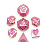 Load image into Gallery viewer, Bardic Love Metal DND 7 Dice Set
