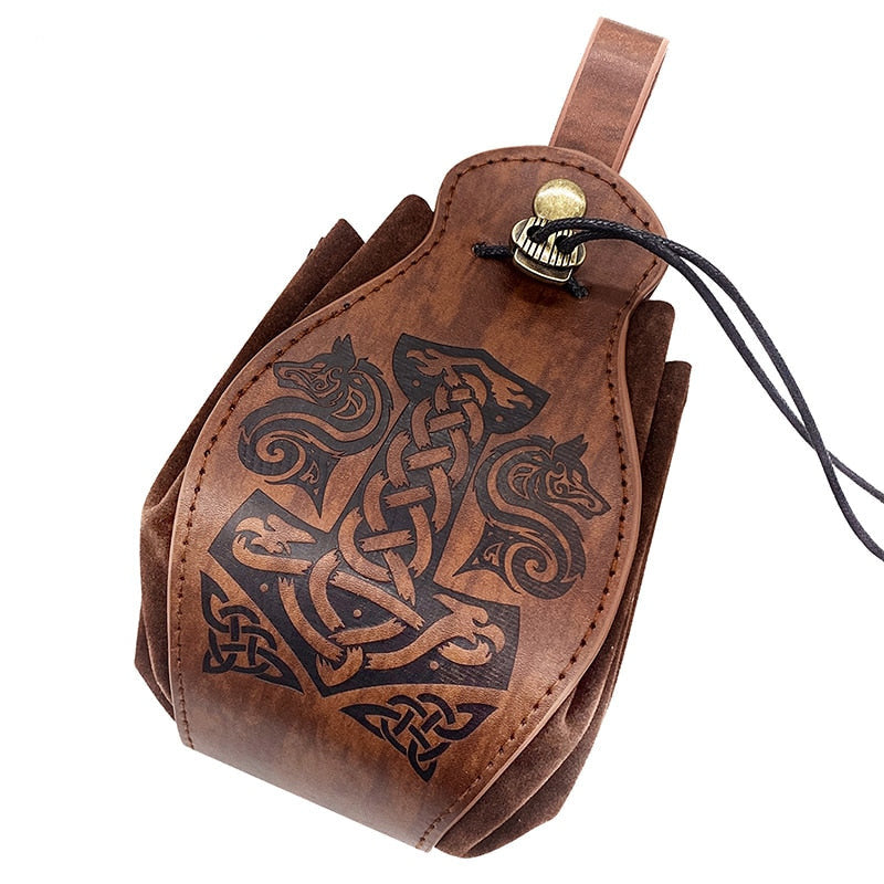 Barbarian's Satchel Faux Leather Dice Bag