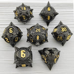 Load image into Gallery viewer, Artificer Magitech Metal Polyhedral Dice 7 Set
