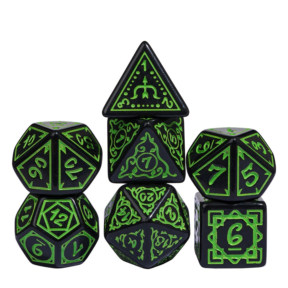 Archer's Bow DND Polyhedral Dice 7 Set