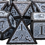 Load image into Gallery viewer, Musical Metal Bard DND Dice 7 Set
