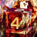 Load image into Gallery viewer, Artifacts of Mordor Liquid Core Resin Dice 7 Set
