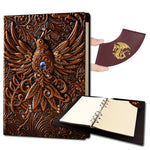 Load image into Gallery viewer, Adventurer&#39;s Journal 3D Embossed Faux Leather 6-Ring Binder
