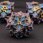 Load image into Gallery viewer, Runic Relic Metal DND Dice set
