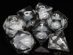 Load image into Gallery viewer, Flowing Shadows Liquid Core DND Resin Dice 7 Set
