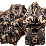 Load image into Gallery viewer, Fallen Paladin Hollow Metal DND Dice 7 Set

