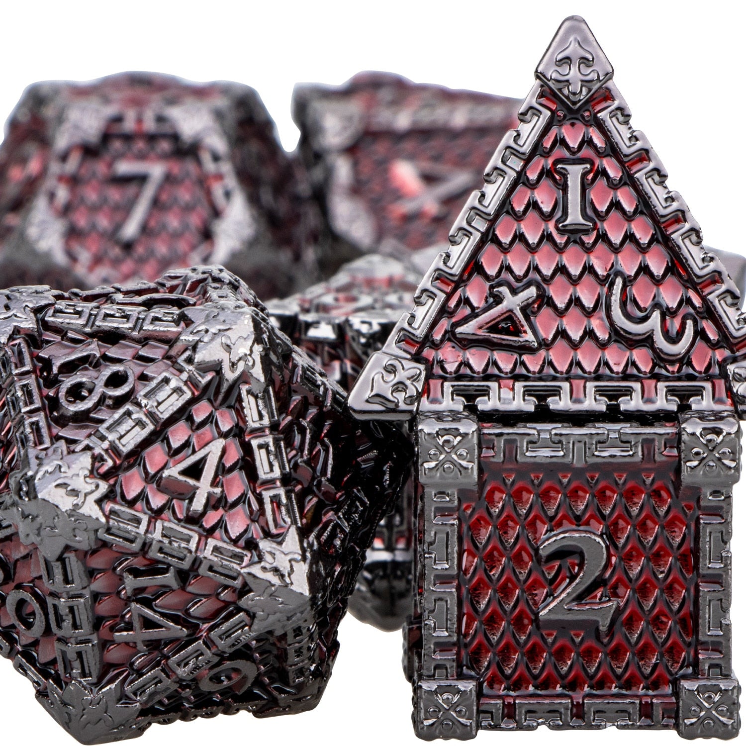 Dragon Scale Metal DND Dice 7 Set