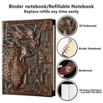 Load image into Gallery viewer, Adventurer&#39;s Journal 3D Embossed Faux Leather 6-Ring Binder
