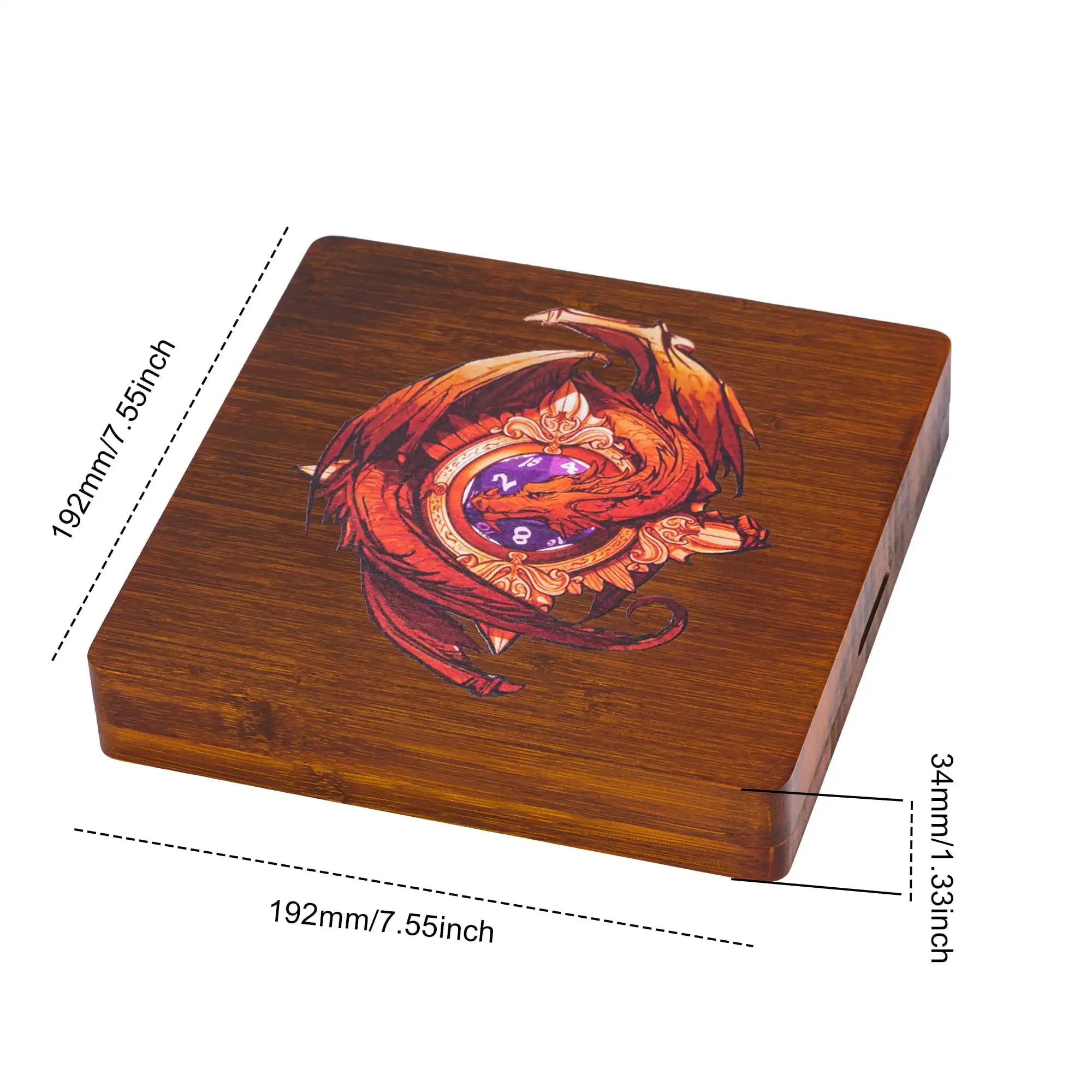 2 in 1 Wooden Dice Box & Dice Tray