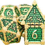 Load image into Gallery viewer, Dragon Scale Metal DND Dice 7 Set

