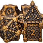 Load image into Gallery viewer, Dragon Scale Metal DND Dice 7 Set
