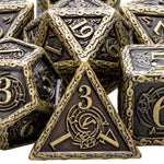 Load image into Gallery viewer, Musical Metal Bard DND Dice 7 Set
