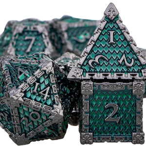 Dragon Scale Metal DND Dice 7 Set