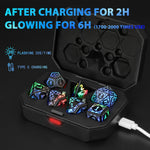 Load image into Gallery viewer, Glowing LED eDice USB Rechargeable Polyhedral Dice 7 Set
