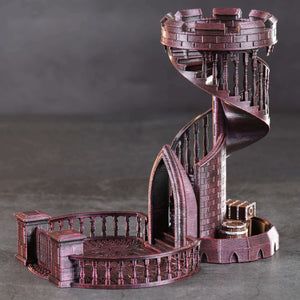 Wizards DND Dice Tower with Spiral Staircase