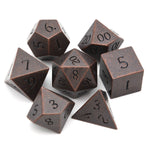 Load image into Gallery viewer, Ancient Metal DND Polyhedral Dice 7 Set
