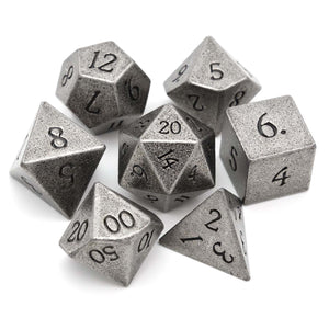 Ancient Metal DND Polyhedral Dice 7 Set