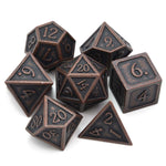 Load image into Gallery viewer, Ancient Metal DND Polyhedral Dice 7 Set
