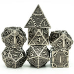 Load image into Gallery viewer, Artificer Steampunk Metal Polyhedral Dice 7 Set
