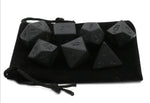 Load image into Gallery viewer, Stealth Black DND Dice Polyhedral 7 Set
