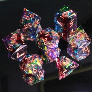 Aurora Borealis DND Polyhedron Dice 7 Set