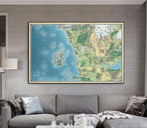 D&D Sword Coast Map Poster