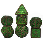 Load image into Gallery viewer, Ranger&#39;s Mark Polyhedral Metal Dice 7 Set
