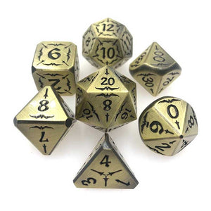 Holy Consecration Metal DND Dice Polyhedral 7 Set