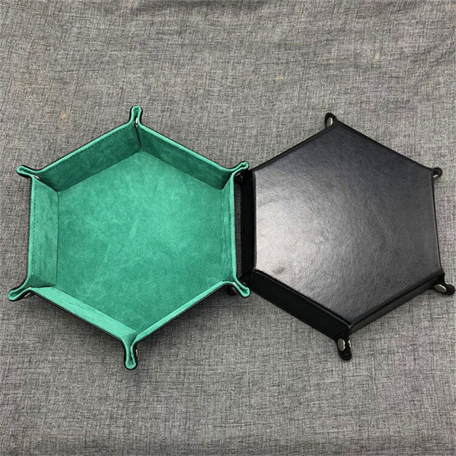 Velvet Folding Hexagon Dice Tray