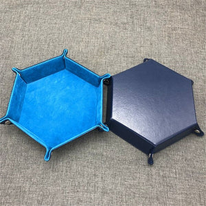 Velvet Folding Hexagon Dice Tray