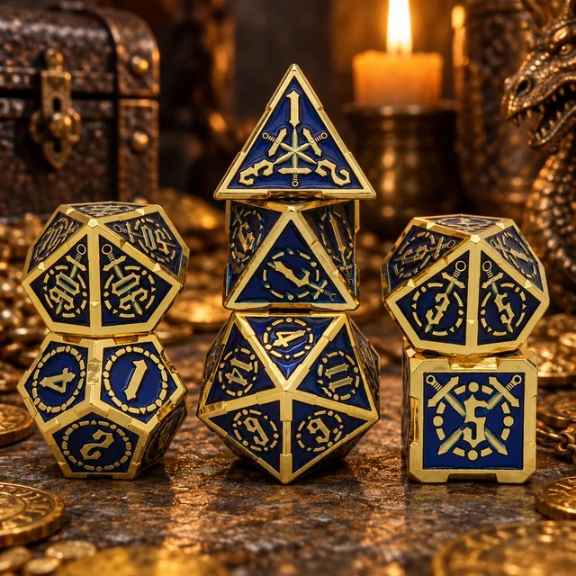Oathkeeper Metal DND Dice 7 Set