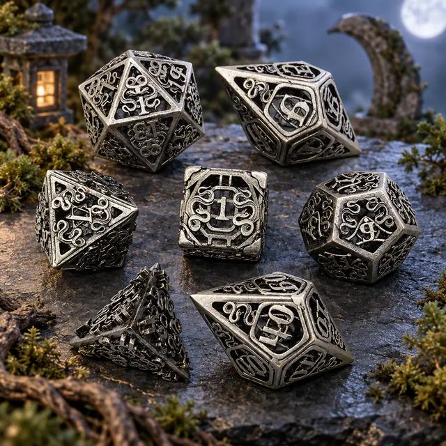 Eternal Snake Metal DND Dice Set — Complete product / dice set