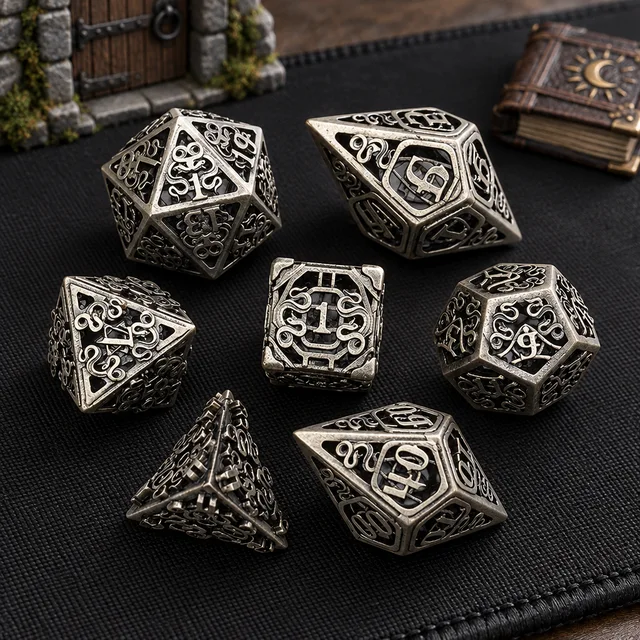 Eternal Snake Metal DND Dice 7 Set — Complete product / dice set