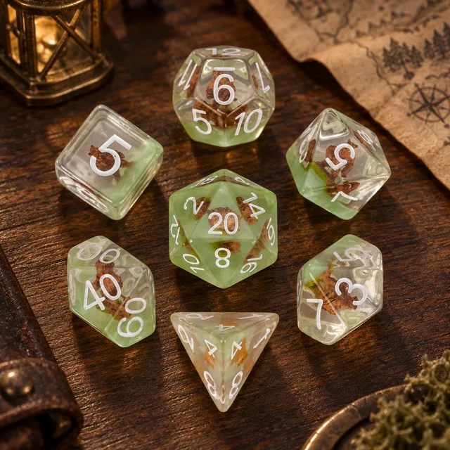 Brown Bear DND Dice Set — Complete product / dice set