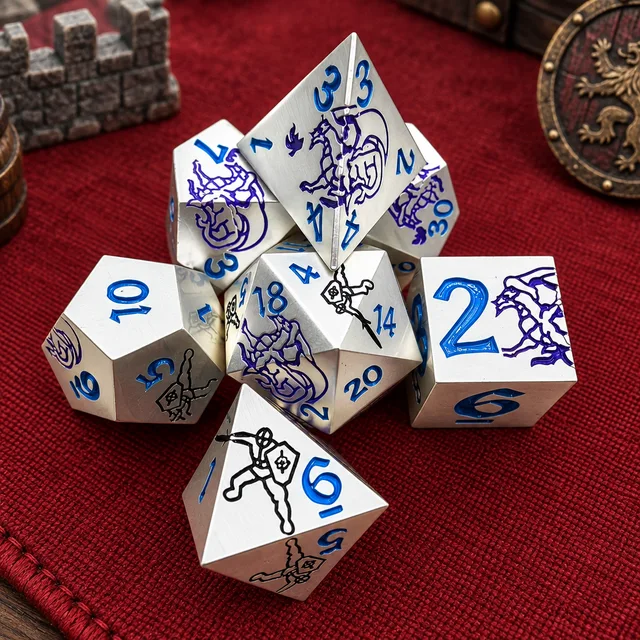 Dragon Slayer Metal DND Dice 7 Set — Complete product / dice set