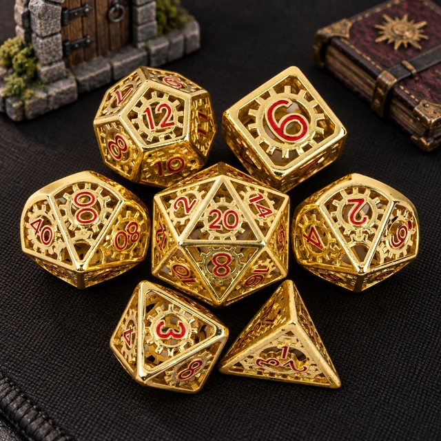 Sanctum Gearlight Metal DND Dice 7 Set — Complete product / dice set