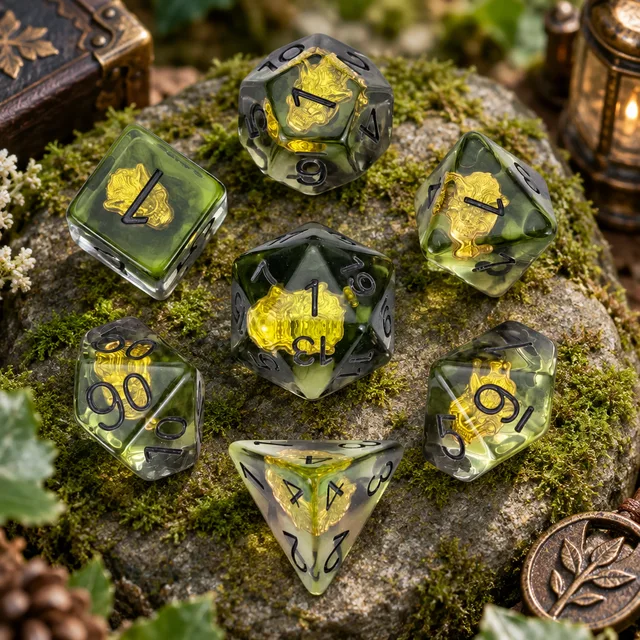 Gilded Wolf Resin DND Dice 7 Set — Complete product / dice set