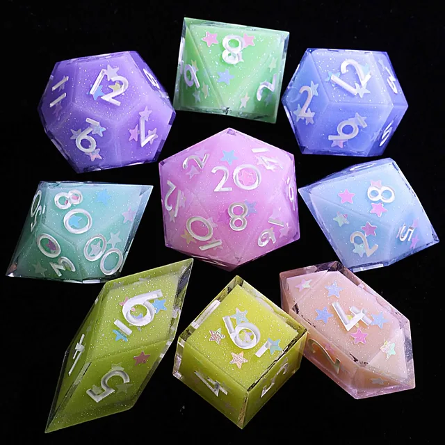 Stardust Reverie Resin DND Dice 9 Set